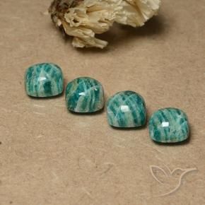 Pedras preciosas de Amazonita verde pinho natural de 7.95 ct, Almofada, Opaco