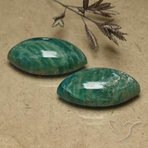 Pedras preciosas de Amazonita Verde Frio natural de 17.33 ct, Marquesa, Opaco