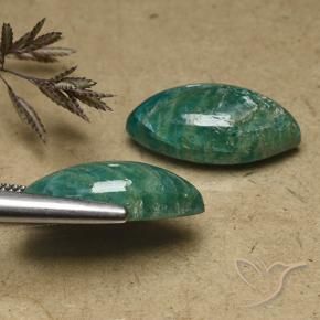 Pedras preciosas de Amazonita Verde Frio natural de 17.33 ct, Marquesa, Opaco