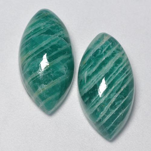 Pedras preciosas de Amazonita Verde médio natural de 15.63 ct, Marquesa, Opaco