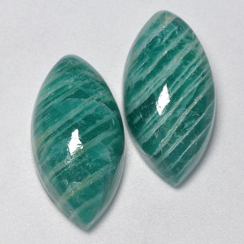 Pedras preciosas de Amazonita Verde médio natural de 15.63 ct, Marquesa, Opaco