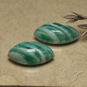 Pedras preciosas de Amazonita Verde médio natural de 14.15 ct, Marquesa, Opaco