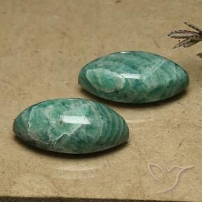 Pedras preciosas de Amazonita verde pinho natural de 19.22 ct, Marquesa, Opaco
