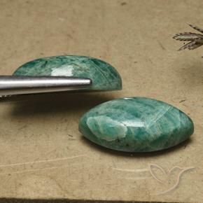 Pedras preciosas de Amazonita verde pinho natural de 19.22 ct, Marquesa, Opaco