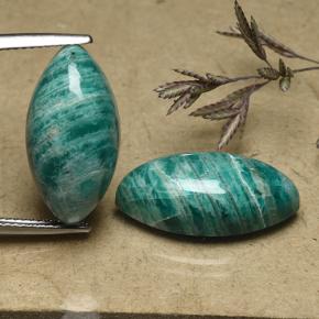 Pedras preciosas de Amazonita Azul verde natural de 19.21 ct, Marquesa, Opaco