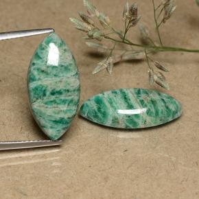 Pedras preciosas de amazonita verde frio natural de 12,69 ct, marquise, opaco