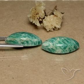 Pedras preciosas de Amazonita Verde médio natural de 17.83 ct, Marquesa, Opaco