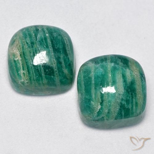 Pedras preciosas de amazonita verde natural de 11,90 ct, almofada cortada, opaco