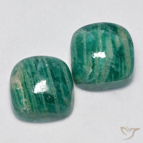 Pedras preciosas de amazonita verde natural de 11,90 ct, almofada cortada, opaco