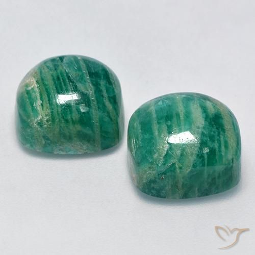 Pedras preciosas de amazonita verde natural de 11,90 ct, almofada cortada, opaco