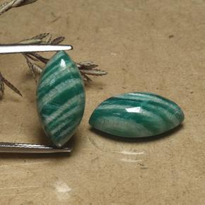 Pedras preciosas de Amazonita Azul verde natural de 14.83 ct, Marquesa, Opaco