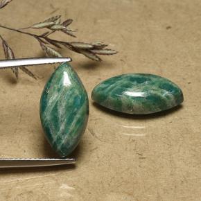 Pedras preciosas de Amazonita Verde Frio natural de 12.58 ct, Marquesa, Opaco