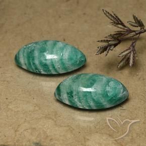 Pedras preciosas de Amazonita Verde médio-escuro natural de 14.56 ct, Marquesa, Opaco