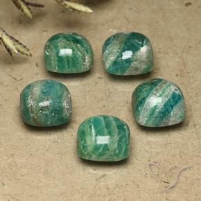 Pedras preciosas de Amazonita Verde Frio natural de 9.00 ct, Almofada, Opaco