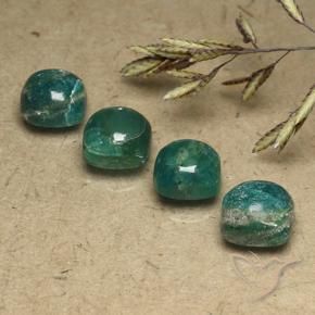 Pedras preciosas de Amazonita Verde Frio natural de 7.62 ct, Almofada, Opaco