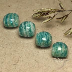 Pedras preciosas de Amazonita verde pinho natural de 8.14 ct, Almofada, Opaco