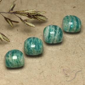 Pedras preciosas de Amazonita verde pinho natural de 8.14 ct, Almofada, Opaco