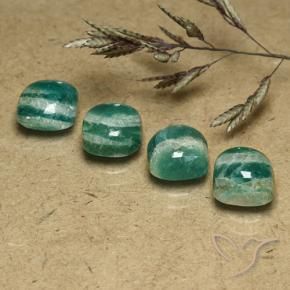 Pedras preciosas de Amazonita verde pinho natural de 7.03 ct, Almofada, Opaco