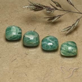 Pedras preciosas de Amazonita Verde Pinho Frio natural de 6.36 ct, Almofada, Opaco