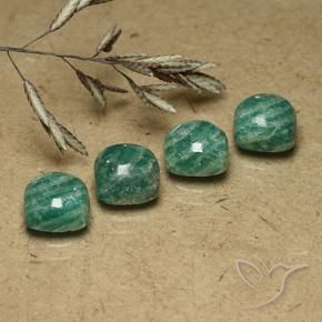 Pedras preciosas de Amazonita verde pinho natural de 7.37 ct, Almofada, Opaco