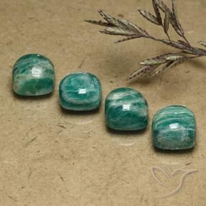 Pedras preciosas de Amazonita verde pinho natural de 8.67 ct, Almofada, Opaco