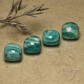 Pedras preciosas de Amazonita verde pinho natural de 8.67 ct, Almofada, Opaco