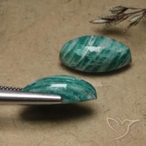 Pedras preciosas de Amazonita verde escuro natural de 14.58 ct, Marquesa, Opaco