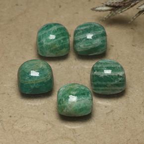 Pedras preciosas de Amazonita Verde Pinho Frio natural de 10.83 ct, Almofada cortada, Opaco