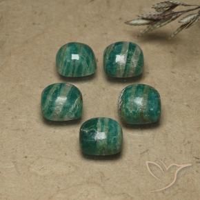Pedras preciosas de Amazonita verde pinho natural de 9.24 ct, Almofada, Opaco