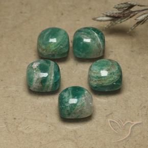 Pedras preciosas de Amazonita Verde Frio natural de 10.90 ct, Almofada, Opaco