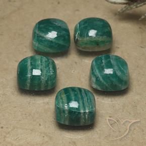 Pedras preciosas de Amazonita Verde Frio natural de 9.44 ct, Almofada, Opaco