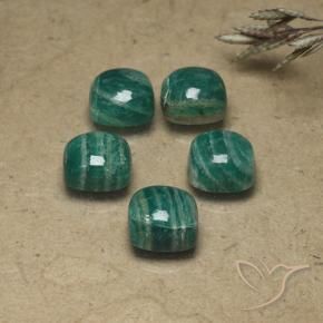 Pedras preciosas de Amazonita Verde Frio natural de 9.44 ct, Almofada, Opaco