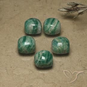 Pedras preciosas de Amazonita Verde Frio natural de 11.02 ct, Almofada, Opaco