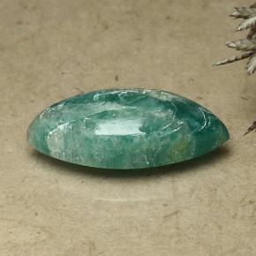 Amazonita verde natural 7,59ct, marquise, opaco