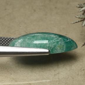 Amazonita verde natural 7,59ct, marquise, opaco