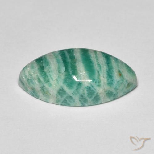 Amazonita Verde Frio Natural 6.39ct, Marquesa, Opaco