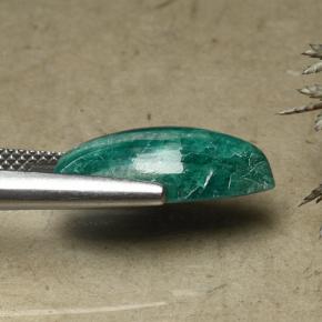 Amazonita verde profundo natural 5,62ct, marquise, opaco