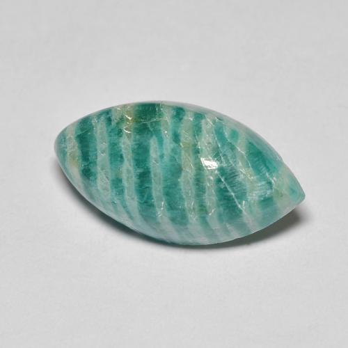 Amazonita verde natural 6,92ct, marquise, opaco