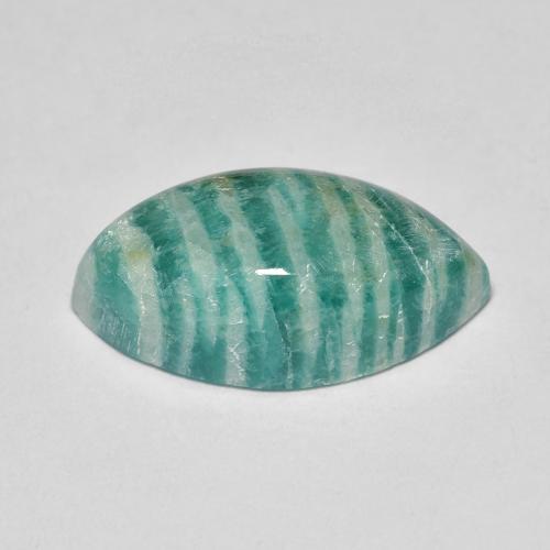 Amazonita verde natural 6,92ct, marquise, opaco