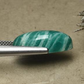 Amazonita verde pinho Natural 7.52ct, Marquesa, Opaco