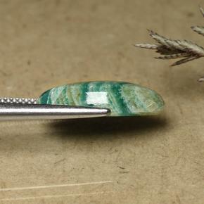 Amazonita azul-verde natural 5,76ct, marquise, opaco