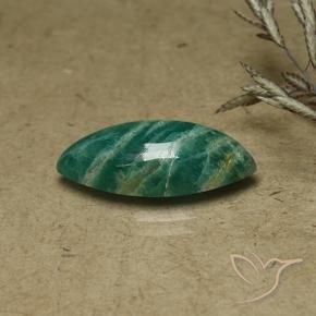 Amazonita verde pinho Natural 6.82ct, Marquesa, Opaco