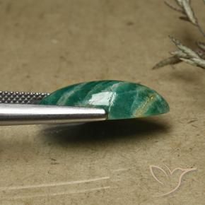Amazonita verde pinho Natural 6.82ct, Marquesa, Opaco