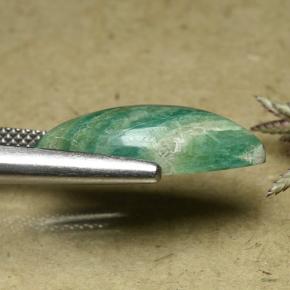 Amazonita Azul verde Natural 6.13ct, Marquesa, Opaco