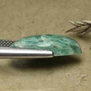Amazonita verde pinho Natural 6.84ct, Marquesa, Opaco