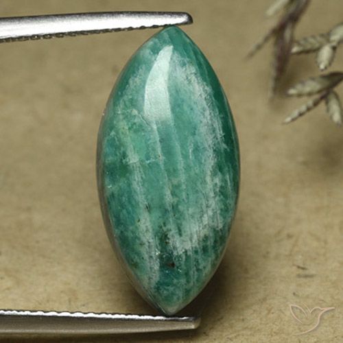 7.74ct Natural Verde médio Amazonita, Marquesa, Opaco