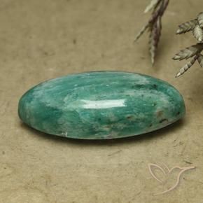 Amazonita Verde médio Natural 7.74ct, Marquesa, Opaco