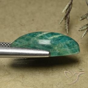 Amazonita Verde médio Natural 9,32ct, Marquesa, Opaco