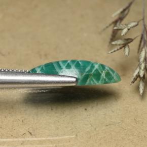 Amazonita azul-verde natural 6,72ct, marquise, opaco