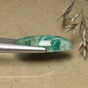 Amazonita Verde médio Natural 7.16ct, Marquesa, Opaco